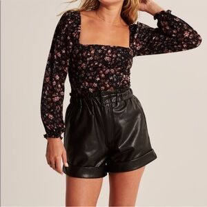 Floral Square Neck top-xs